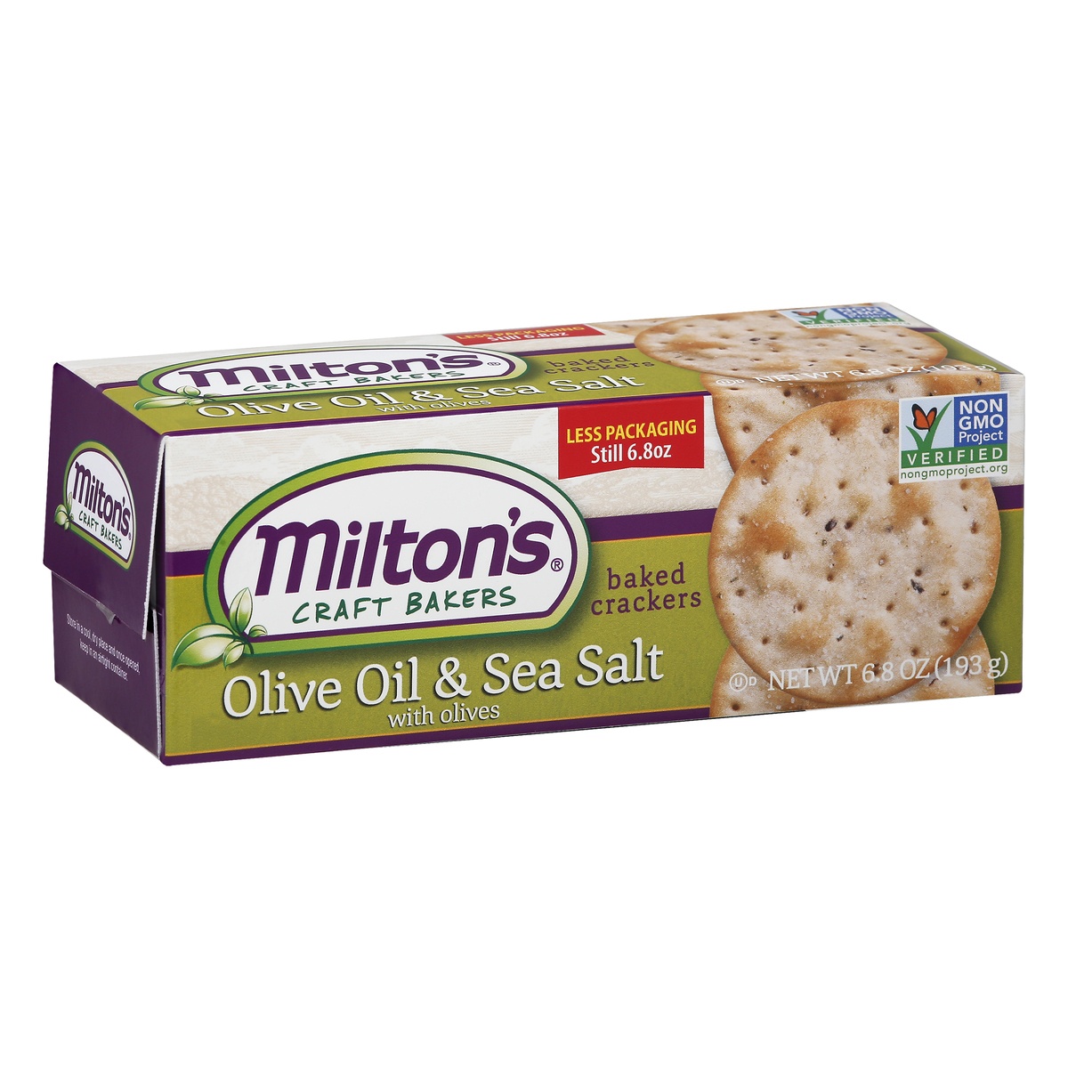 slide 11 of 11, Milton's Crackers Olive Oil & Sea Salt, 1 ct