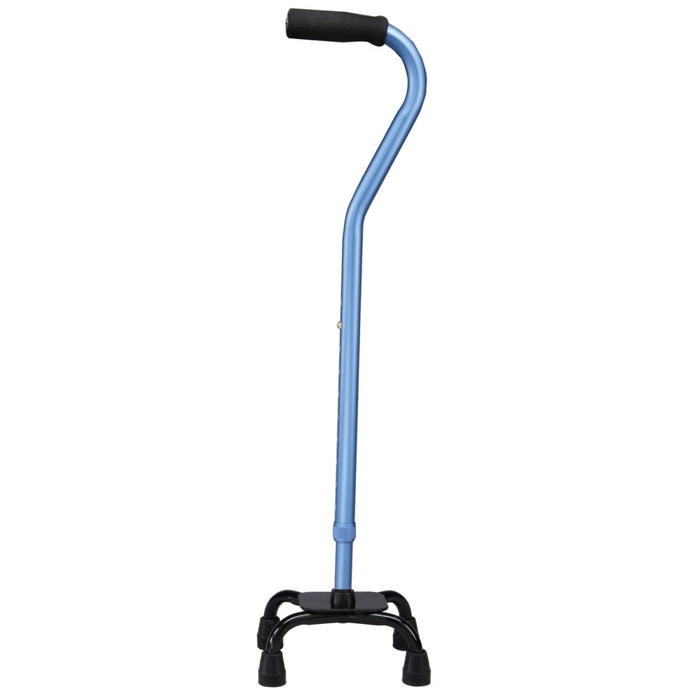 slide 1 of 1, Carex Quad Cane Blu Offset, 1 ct