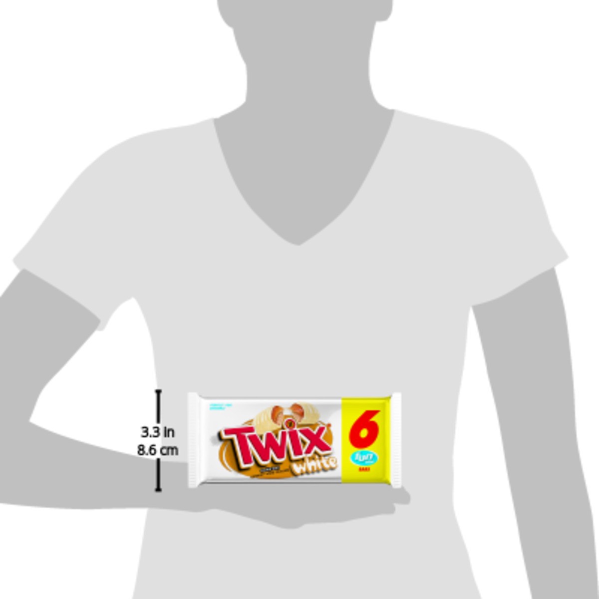 slide 2 of 3, Twix White Multipack, 6 Fun Size Bars, 3.39 Oz, 3.39 oz