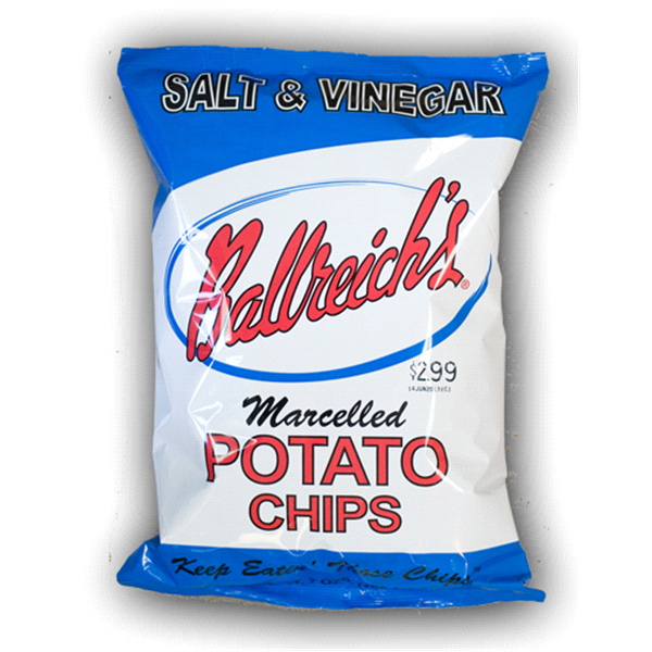 slide 1 of 1, Ballreich's Salt and Vinegar Potato Chips, 7 oz