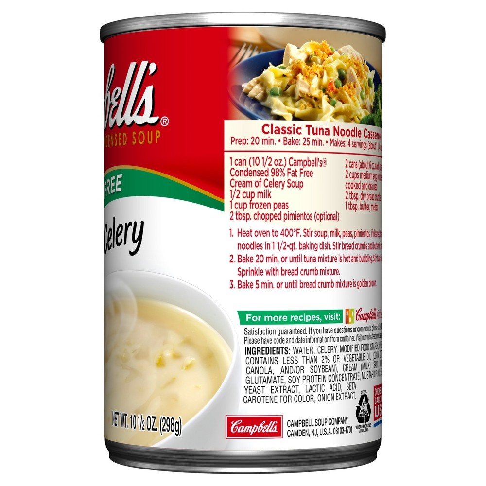 slide 4 of 8, Campbell's Low Fat Condensed Cream of Celery Condensed Soup, 10.5 oz