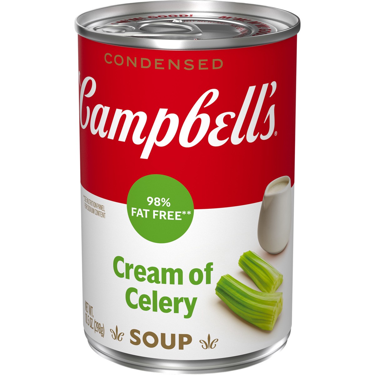 slide 2 of 11, Campbell's Condensed 98% Fat Free Cream of Celery Soup, 10.5 oz Can, 10.5 oz