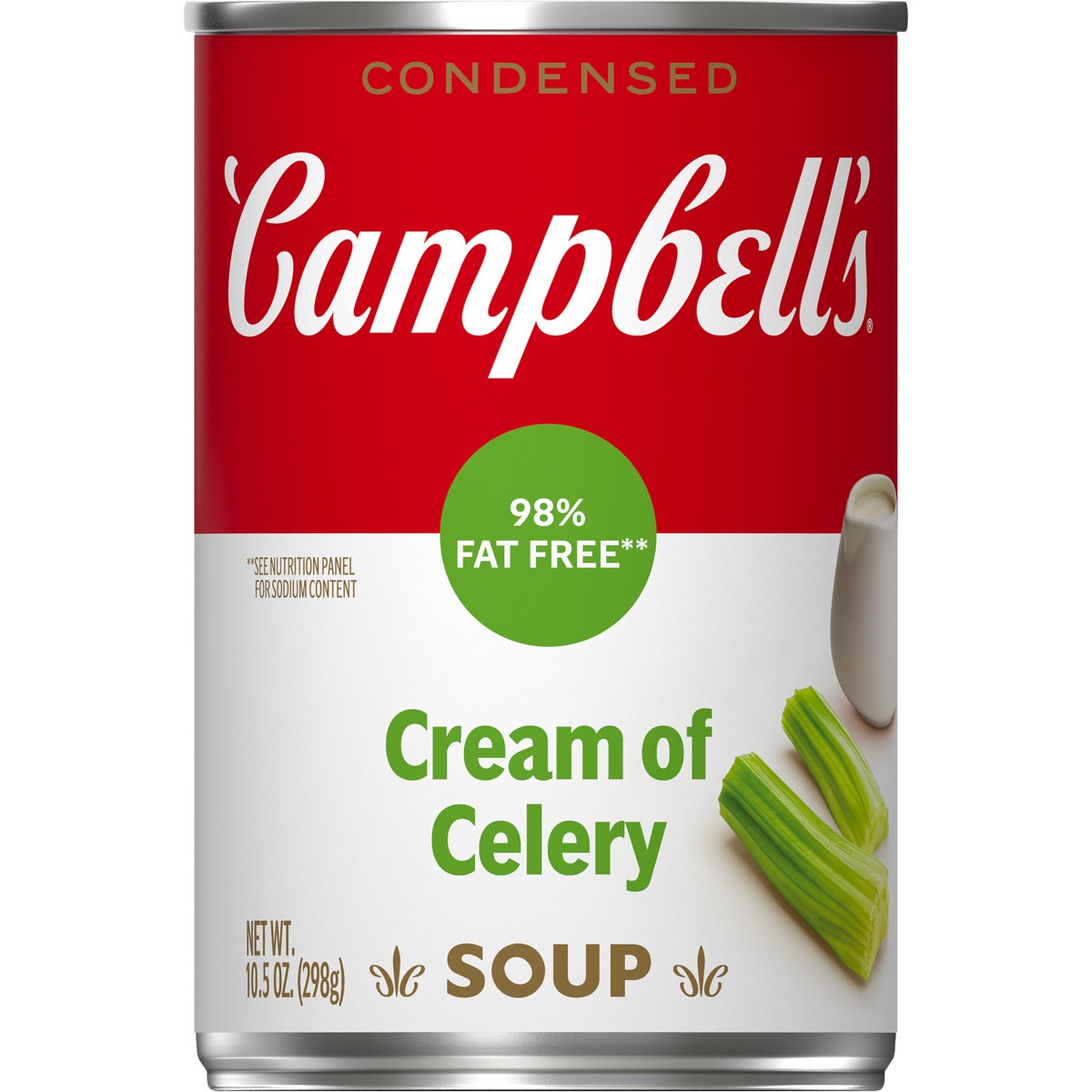slide 11 of 11, Campbell's Condensed 98% Fat Free Cream of Celery Soup, 10.5 oz Can, 10.5 oz