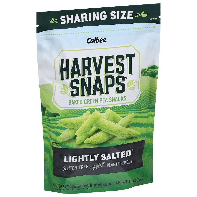 slide 5 of 6, Harvest Snaps Baked Lightly Salted Green Pea Snacks Sharing Size 10.0 oz, 10 oz