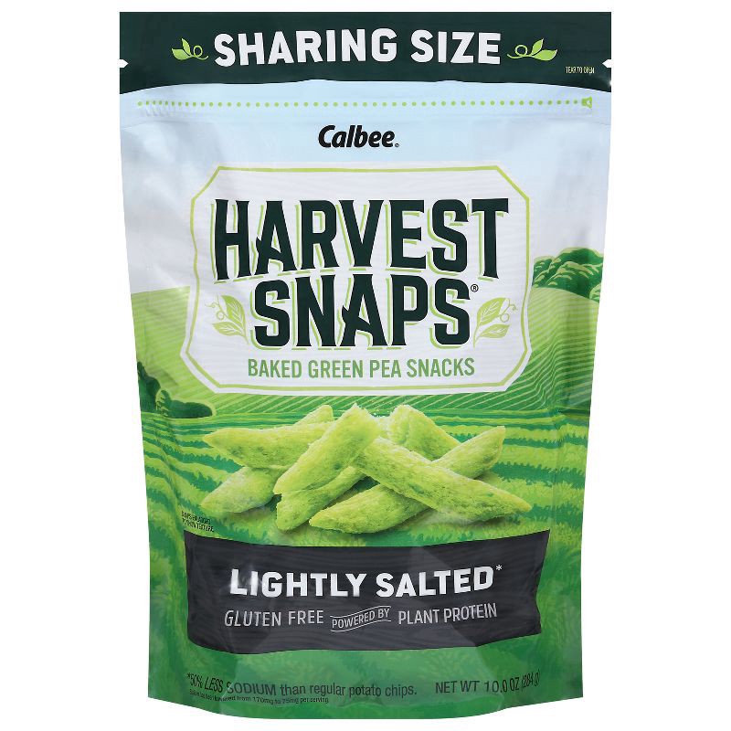 slide 6 of 6, Harvest Snaps Baked Lightly Salted Green Pea Snacks Sharing Size 10.0 oz, 10 oz