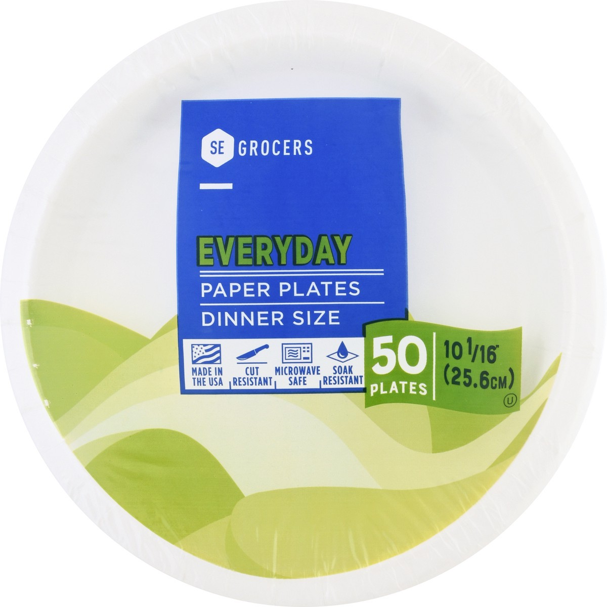 slide 11 of 11, SE Grocers Coated Plates 10 1/16'' Dinner Size Heavy Duty - 50 CT, 50 ct