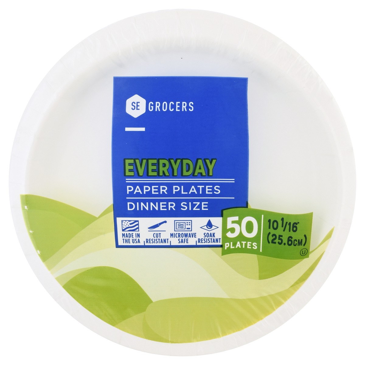 slide 3 of 11, SE Grocers Coated Plates 10 1/16'' Dinner Size Heavy Duty - 50 CT, 50 ct