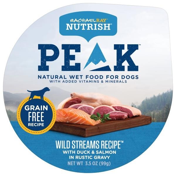 slide 1 of 1, Rachael Ray Nutrish Peak Wild Streams Recipe with Duck & Salmon Wet Dog Food, 3.5 oz