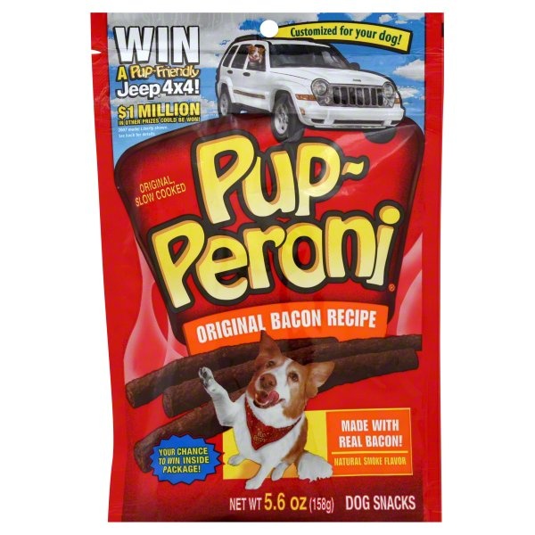 slide 1 of 1, Pup-Peroni Dog Snacks, Original, Bacon Recipe, 5.6 oz