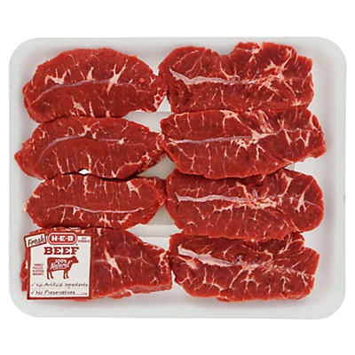 slide 1 of 1, H-E-B Beef Top Blade Steak Boneless Value Pack USDA Select, 1 ct