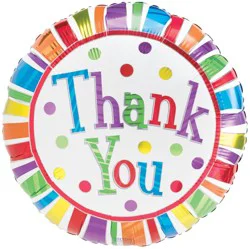 burton + BURTON Thank You Bright Color Balloon, 1 ct