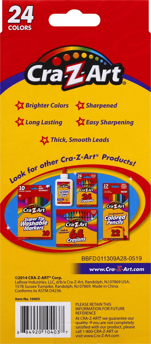 slide 5 of 9, Cra-Z-Art Colored Pencils, 24 ct