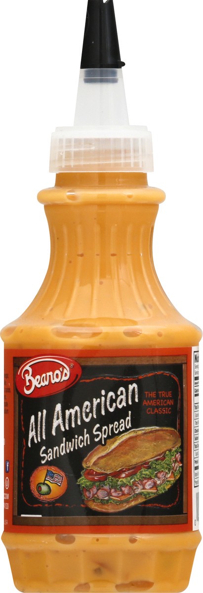 slide 9 of 13, Beano's® patriotic condiments, All-American sandwich spread, 8 oz