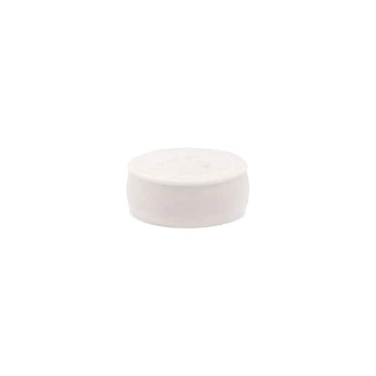 slide 1 of 3, Mini White Floor Pouf By Make Market, 2.7 in x 1 in
