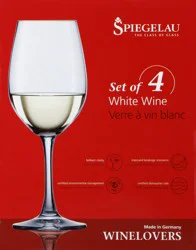 Spiegelau Wine Lovers White Wine Glasses, Set of 4, 13.4 oz