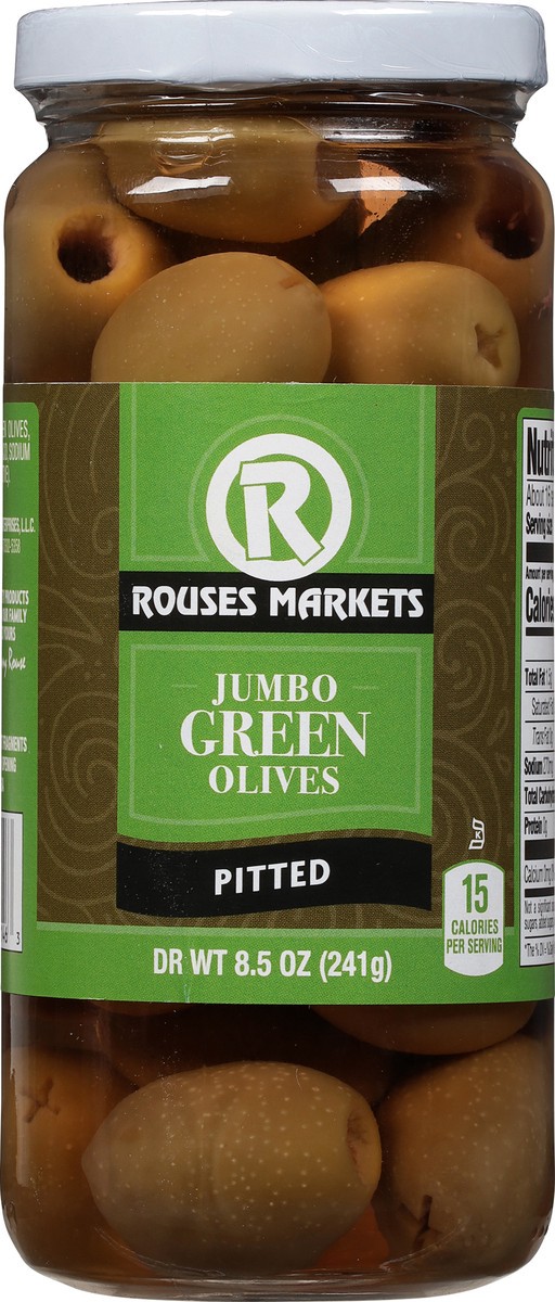 slide 8 of 11, Rouses Markets Pitted Green Olives Jumbo 8.5 oz, 8.5 oz