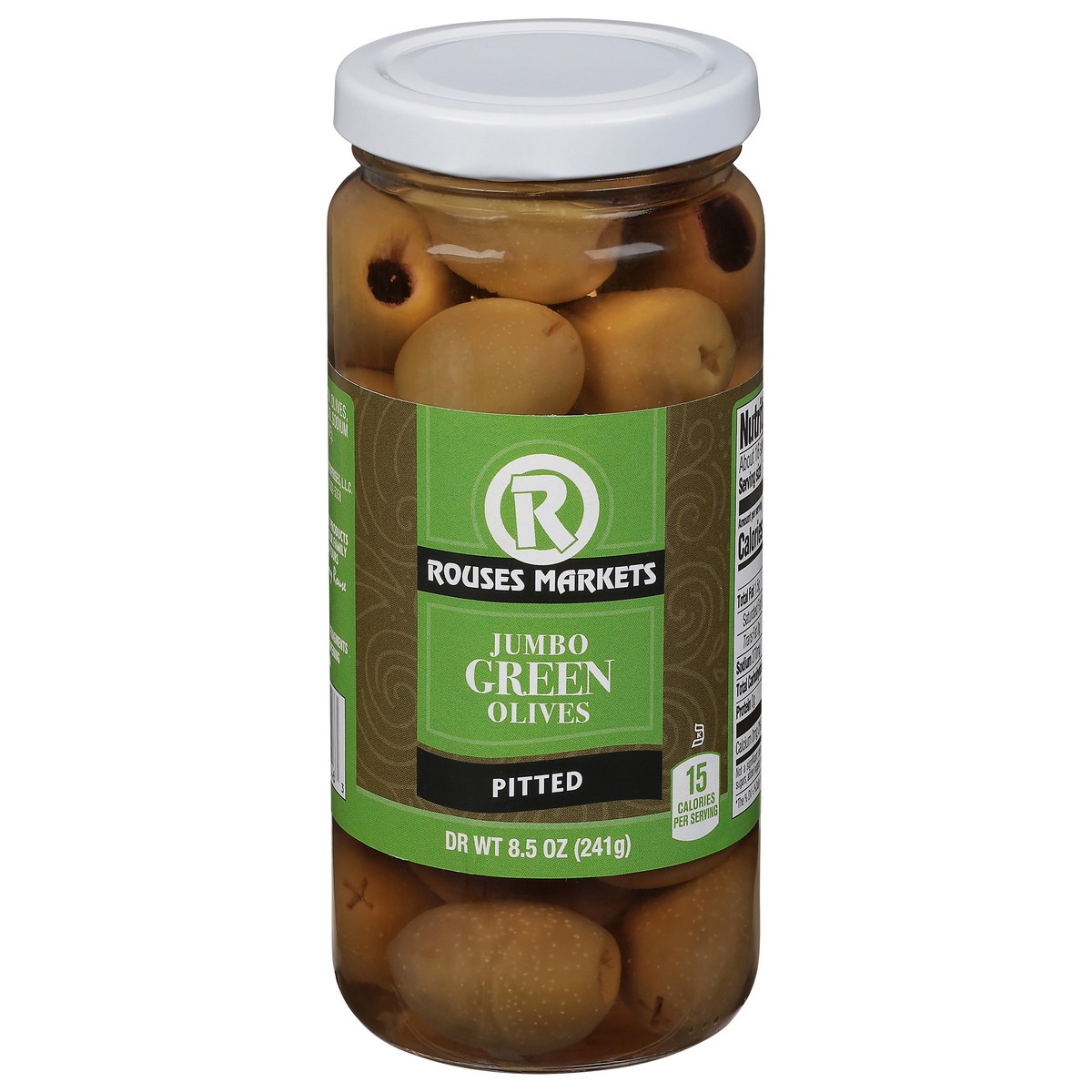 slide 10 of 11, Rouses Markets Pitted Green Olives Jumbo 8.5 oz, 8.5 oz