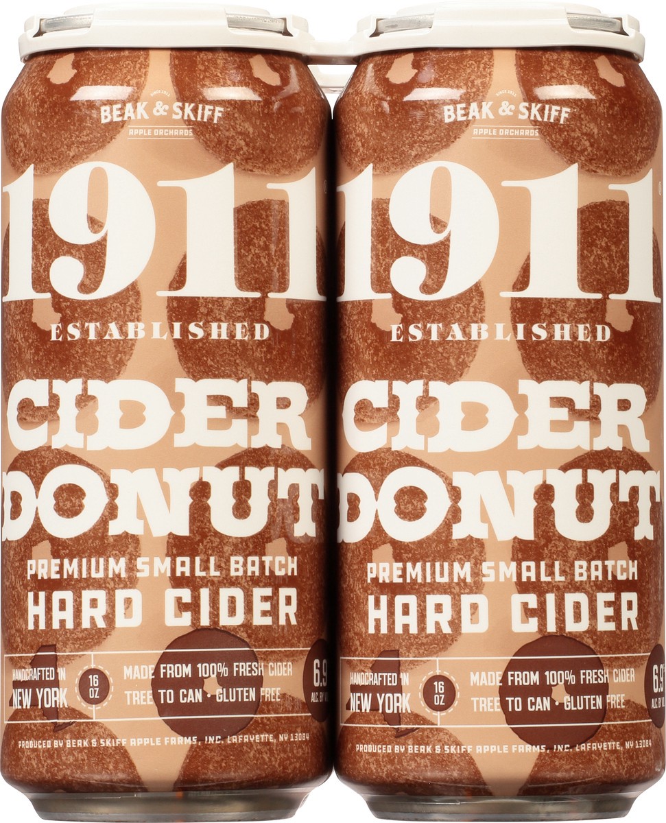 slide 1 of 10, 1911 Established Premium Small Batch Cider Donut Hard Cider 4 - 16 oz Cans, 4 ct