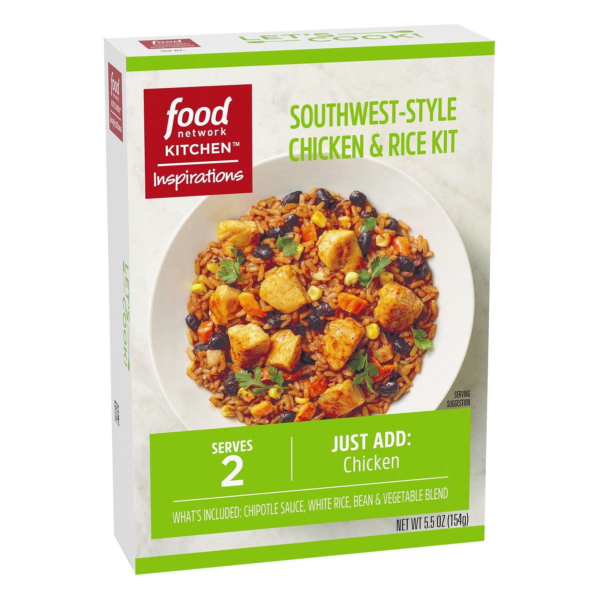 slide 2 of 10, Food Network Kitchen Inspirations Southwest-Style Chicken & Rice Meal Kit, 5.5 oz