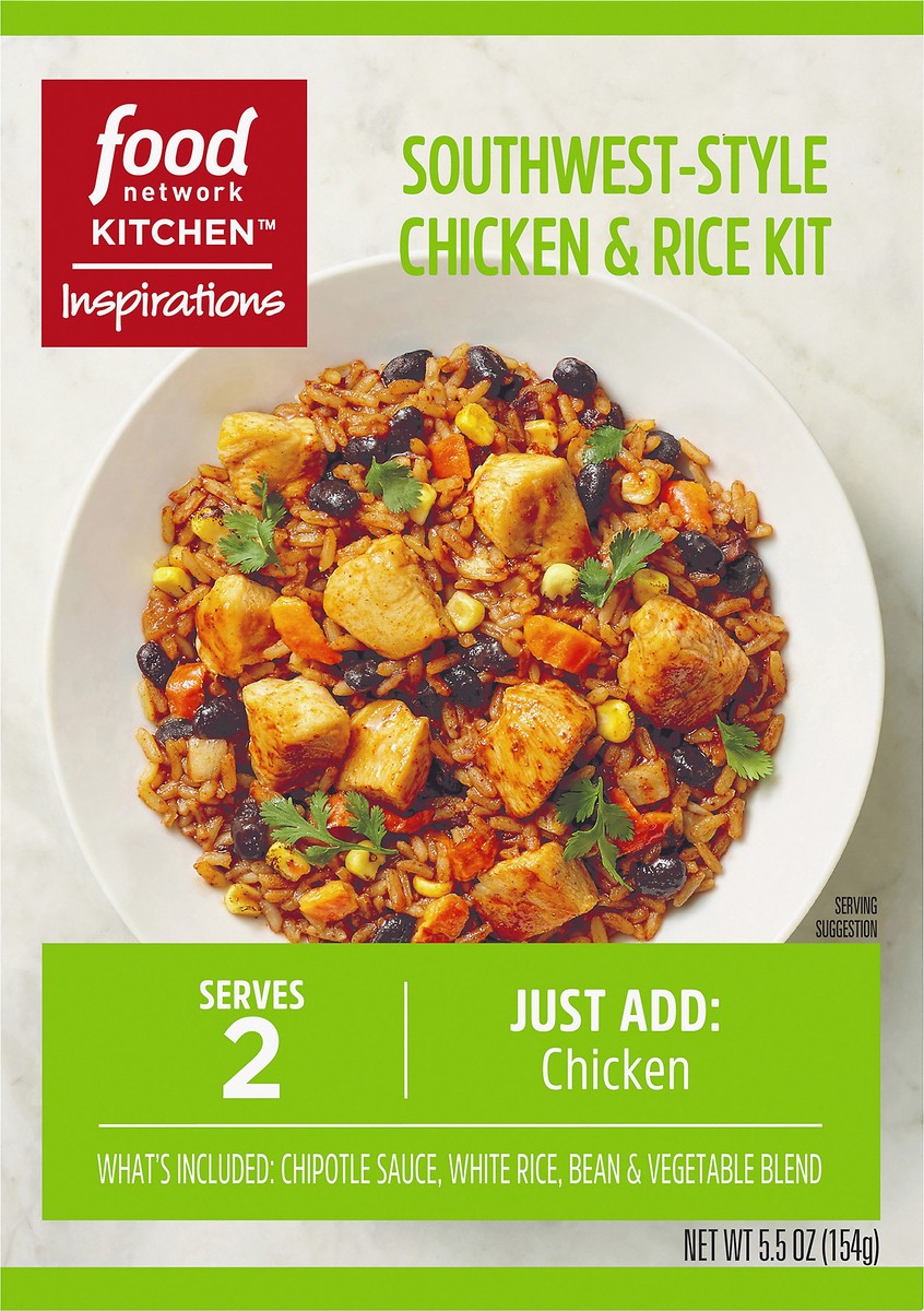 slide 9 of 10, Food Network Kitchen Inspirations Southwest-Style Chicken & Rice Meal Kit, 5.5 oz