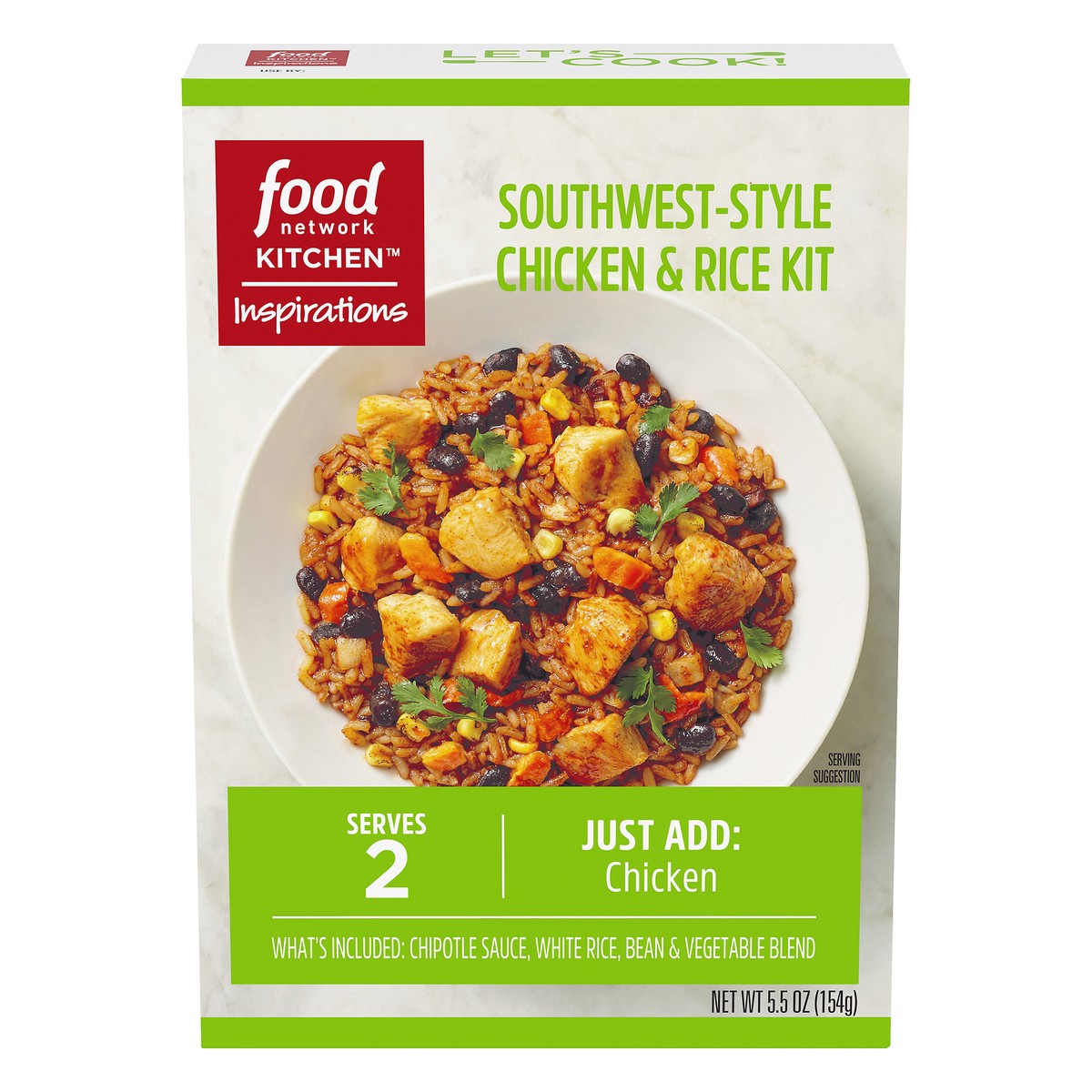 slide 1 of 10, Food Network Kitchen Inspirations Southwest-Style Chicken & Rice Meal Kit, 5.5 oz