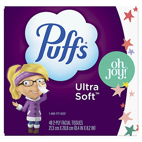 slide 1 of 1, Puffs Ultra Soft Facial Tissues Non Lotion White, 48 ct