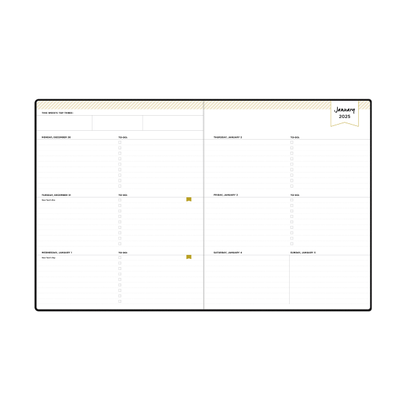 slide 2 of 8, 2025 Day Designer Weekly/Monthly Planning Calendar, 8"" X 10"", Black, January 2025 To December 2025, 1 ct