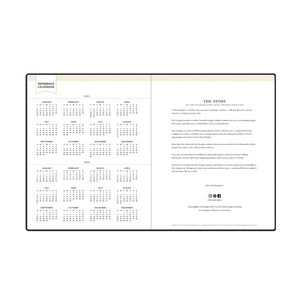 slide 6 of 8, 2025 Day Designer Weekly/Monthly Planning Calendar, 8"" X 10"", Black, January 2025 To December 2025, 1 ct