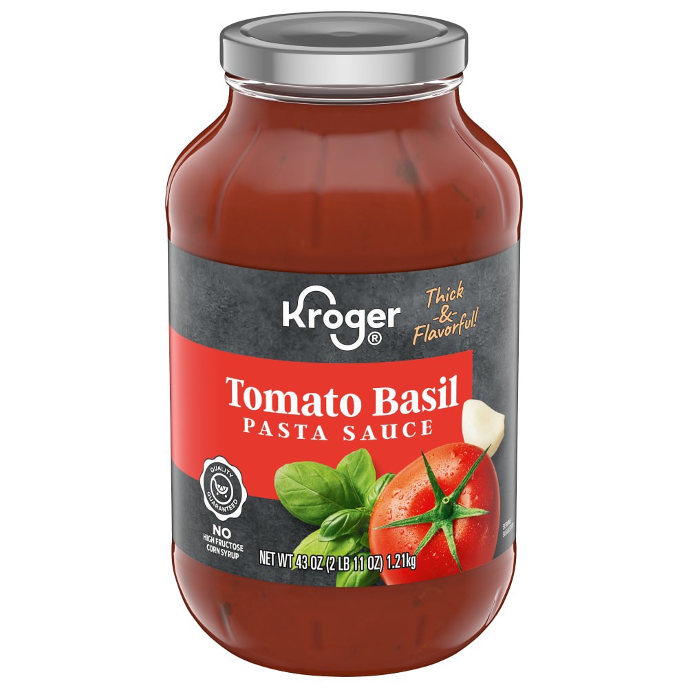 slide 1 of 3, Kroger Tomato Basil Pasta Sauce, 43 oz