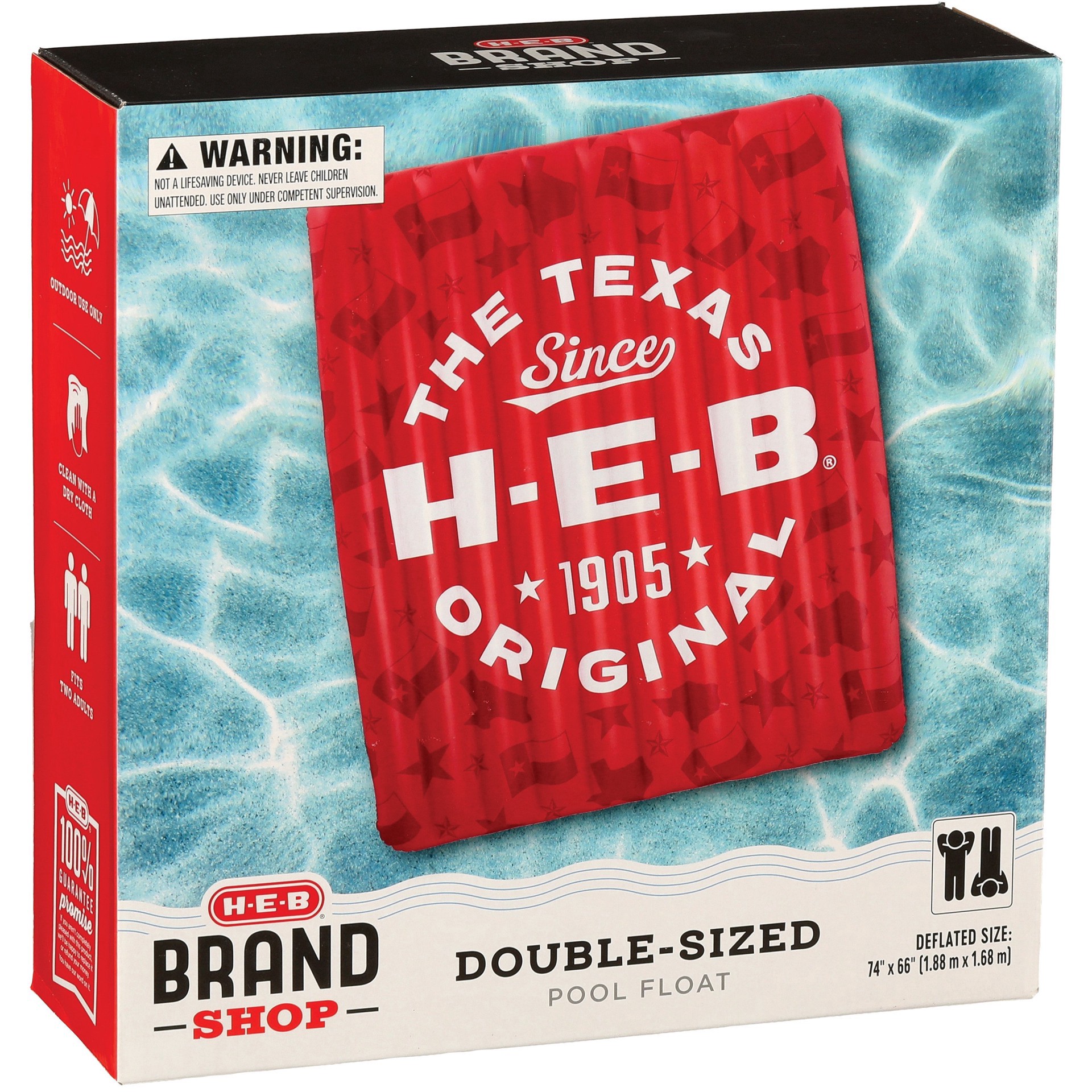 slide 1 of 1, H-E-B Brand Shop Double-Sized Pool Float, 1 ct