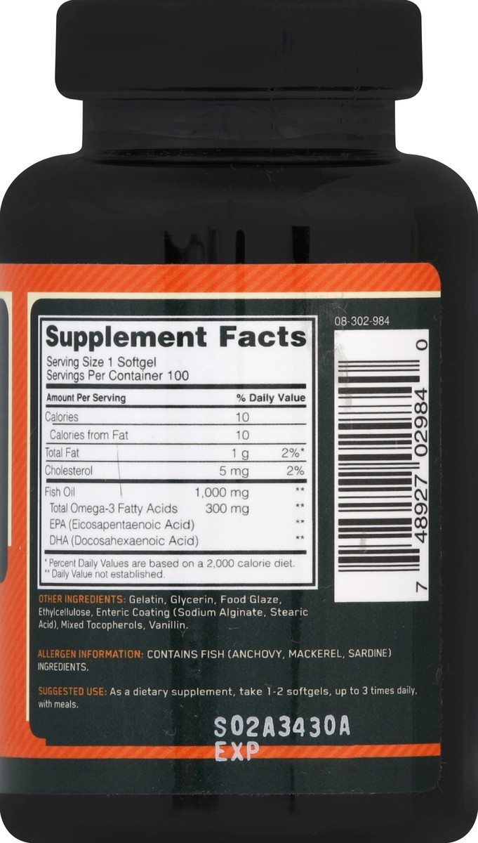 slide 3 of 3, Optimum Nutrition On Fish Oil Softgels Enteric, 1 ct