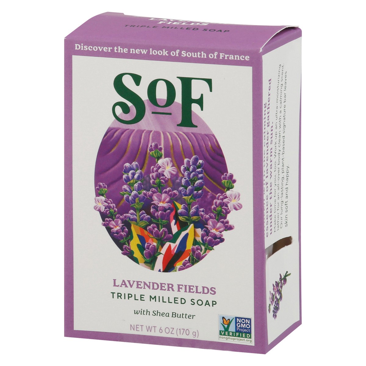 slide 7 of 9, SOF Triple Milled Lavender Fields Soap with Shea Butter 6 oz, 6 oz