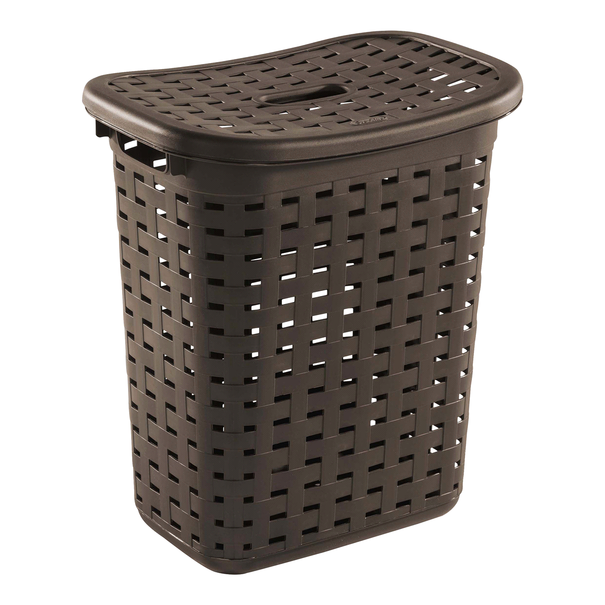 slide 1 of 1, Sterilite Woven Lidded Laundry Hamper - Espresso, 1 ct