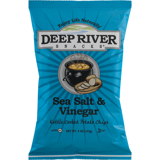 Deep River Sea Salt & Vinegar Kettle Chips 5 oz Shipt