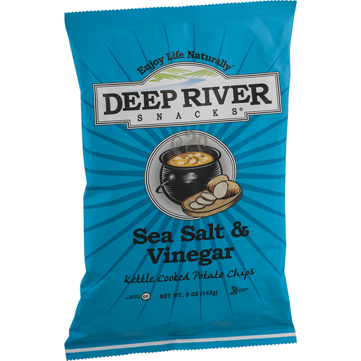 slide 1 of 1, Deep River Sea Salt & Vinegar Kettle Chips, 5 oz