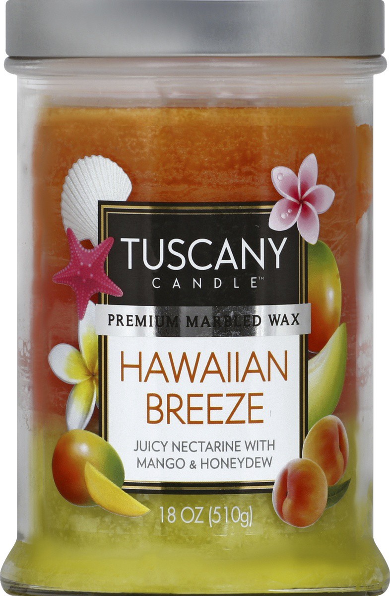 slide 6 of 7, Tuscany Candle Triple Pour Jar Candle, Hawaiian Breeze, 18 oz