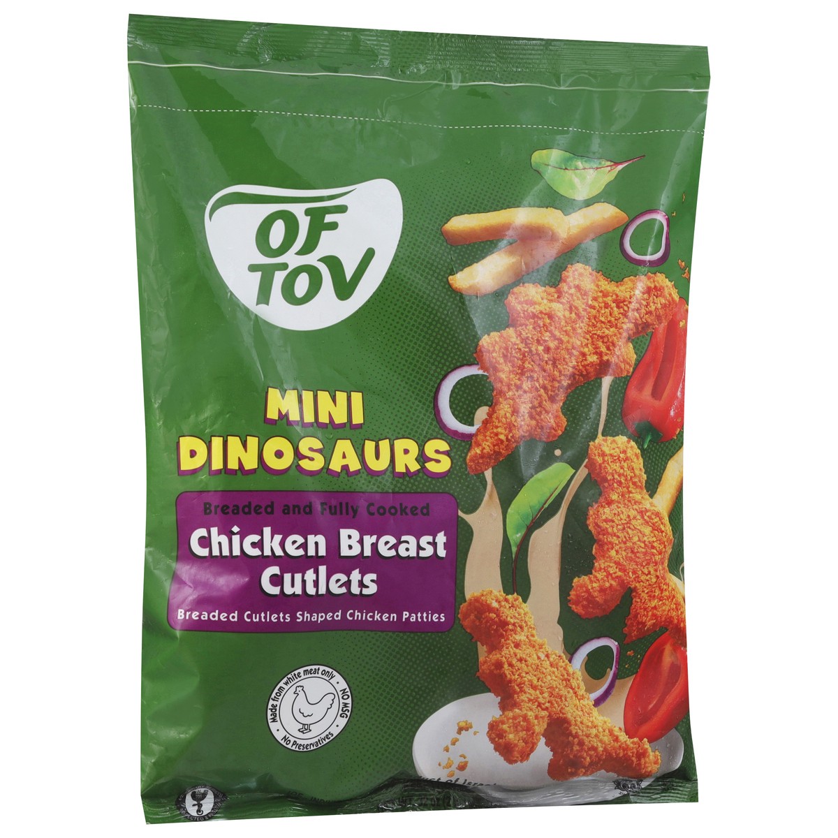 slide 2 of 15, Of Tov Dinosaur Chicken Breast Cutlets, 32 oz