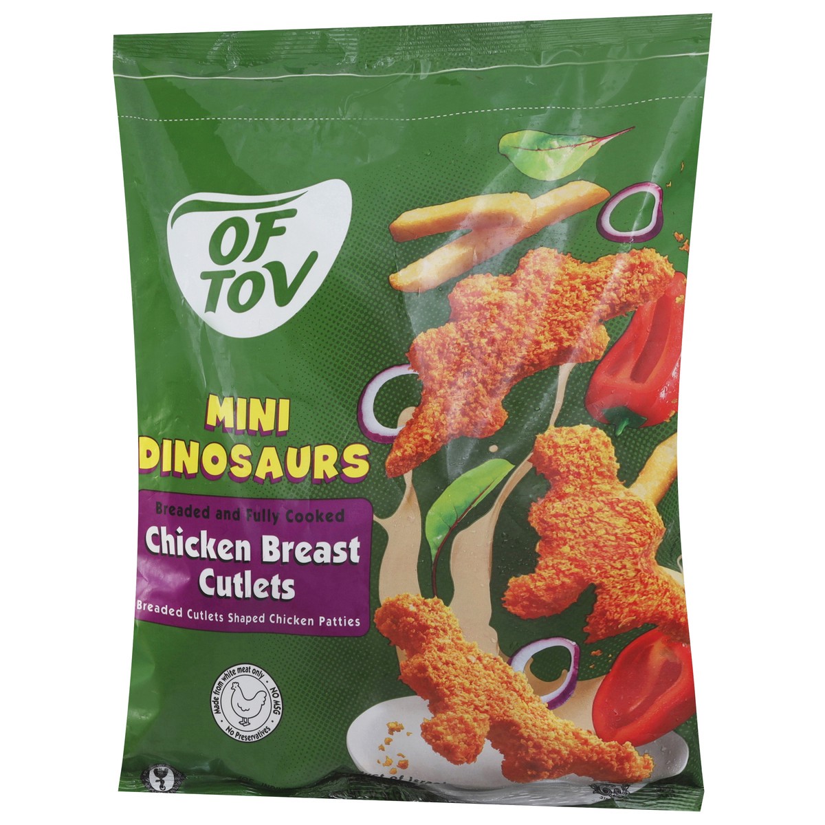 slide 7 of 15, Of Tov Dinosaur Chicken Breast Cutlets, 32 oz