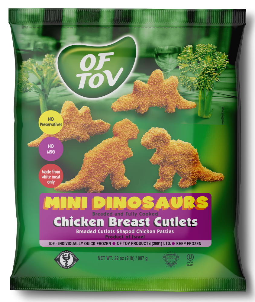 slide 1 of 1, Of Tov Dinosaur Chicken Breast Cutlets, 32 oz