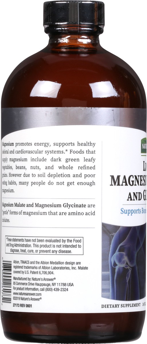 slide 9 of 13, Nature's Answer Liquid Magnesium Malate and Glycinate 16 fl oz, 16 fl oz
