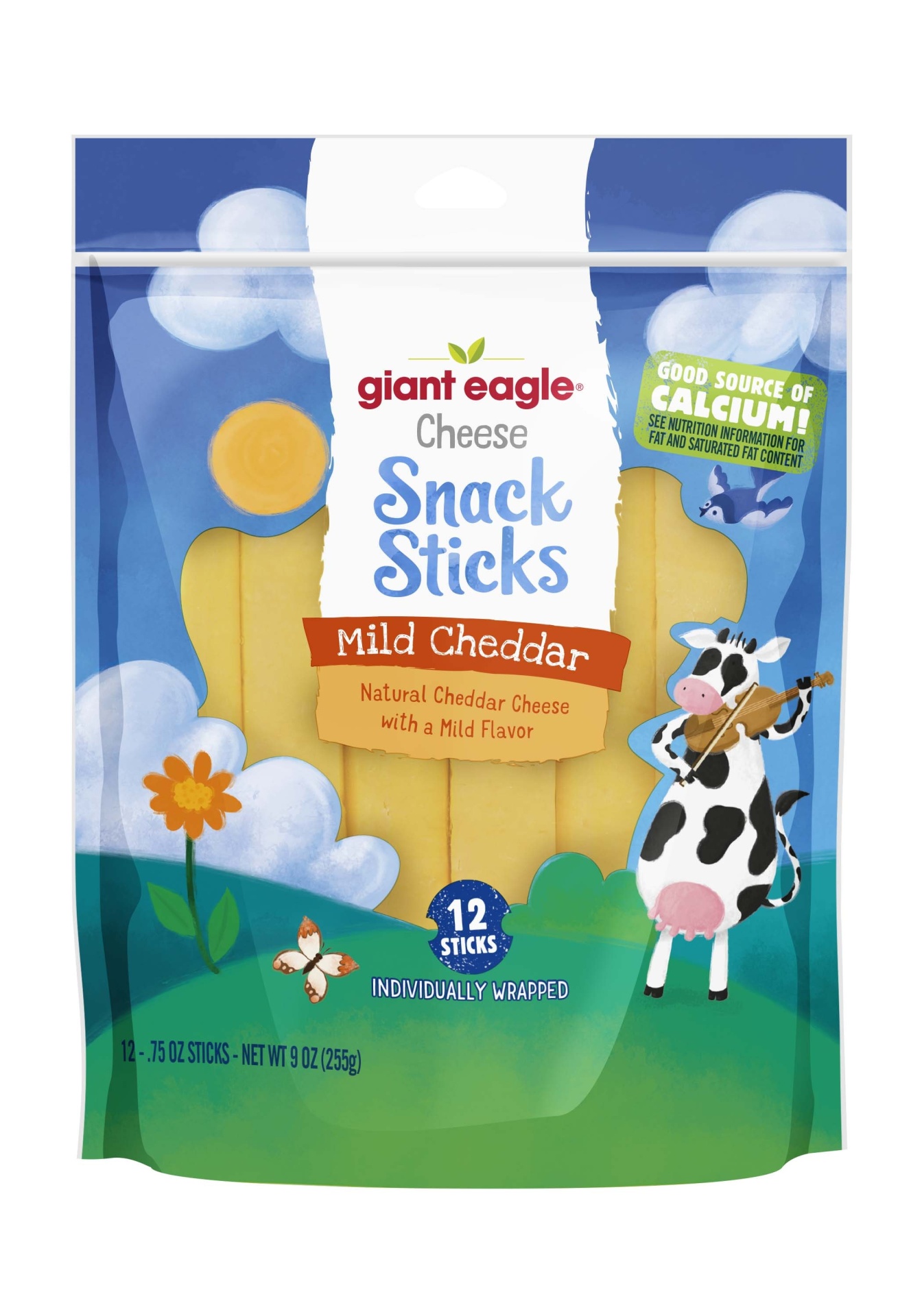 slide 1 of 1, Giant Eagle Mild Cheddar Cheese Sticks - 9 oz, 9 oz