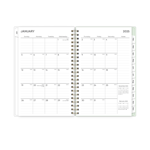 slide 3 of 7, 2025 Blue Sky Weekly/Monthly Planning Calendar, 5"" X 8"", Delancy, January 2025 To December 2025, 148919, 1 ct
