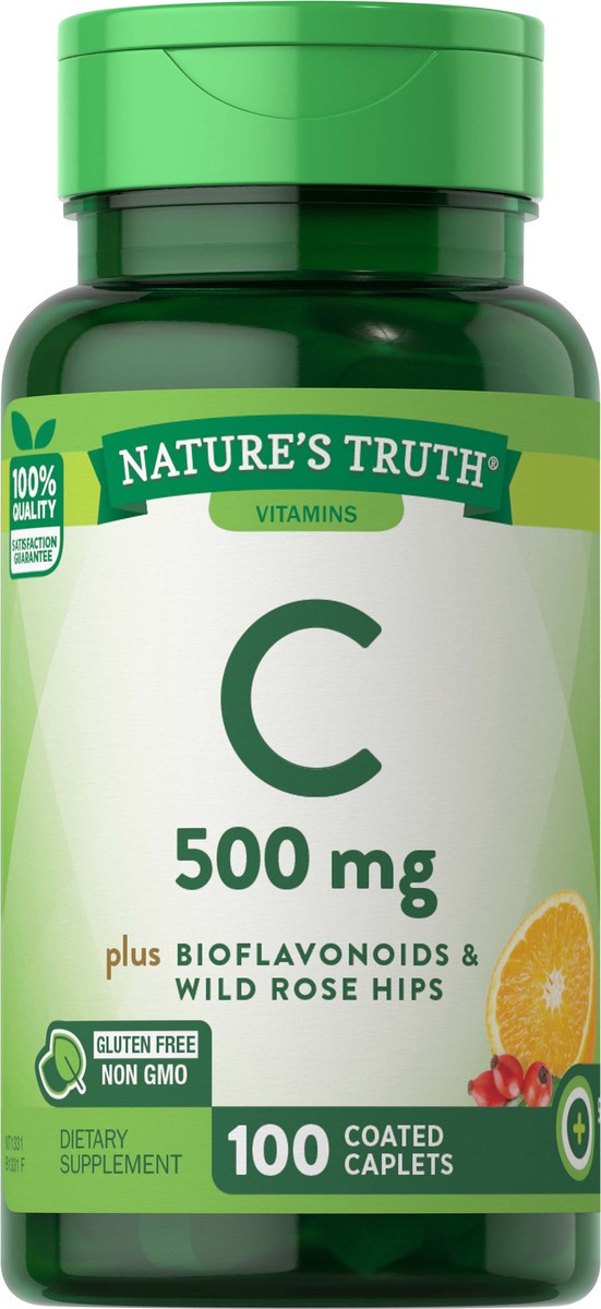 slide 4 of 5, Nature's Truth Vitamin C Bioflavonoids & Wild Rose Hips, 100 ct