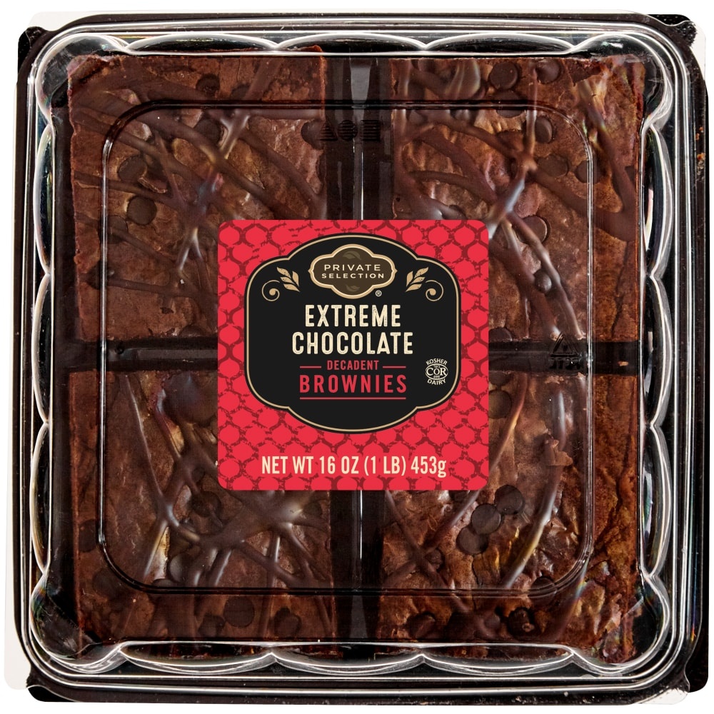 slide 1 of 1, Private Selection Extreme Chocolate Brownie Squares, 16 oz