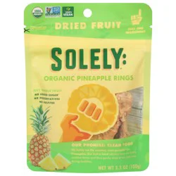 Solely Organic Dried Fruit Pineapple Rings 3.5 oz