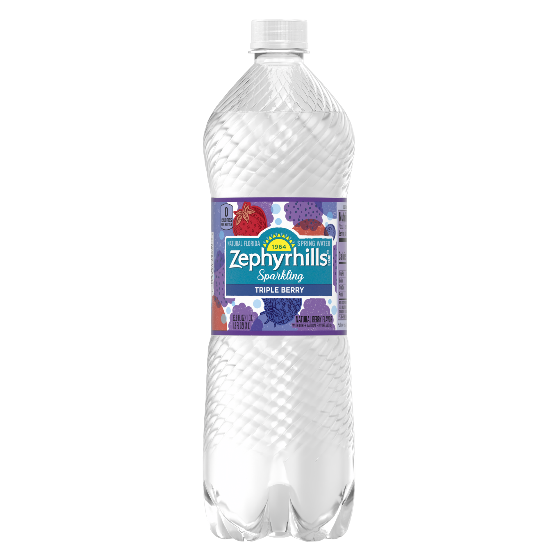 slide 1 of 4, Zephyrhills Sparkling Water, Triple Berry- 33.8 oz, 33.8 oz