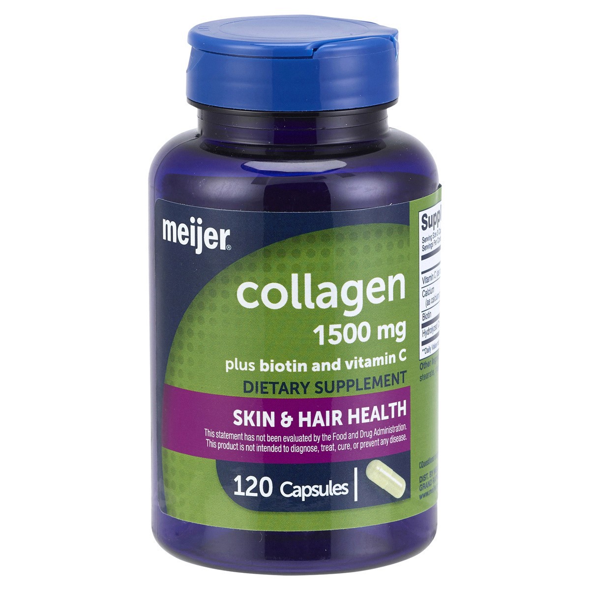 slide 1 of 9, Meijer Wellness Meijer Collagen Caps, 1500 mg, 120 ct