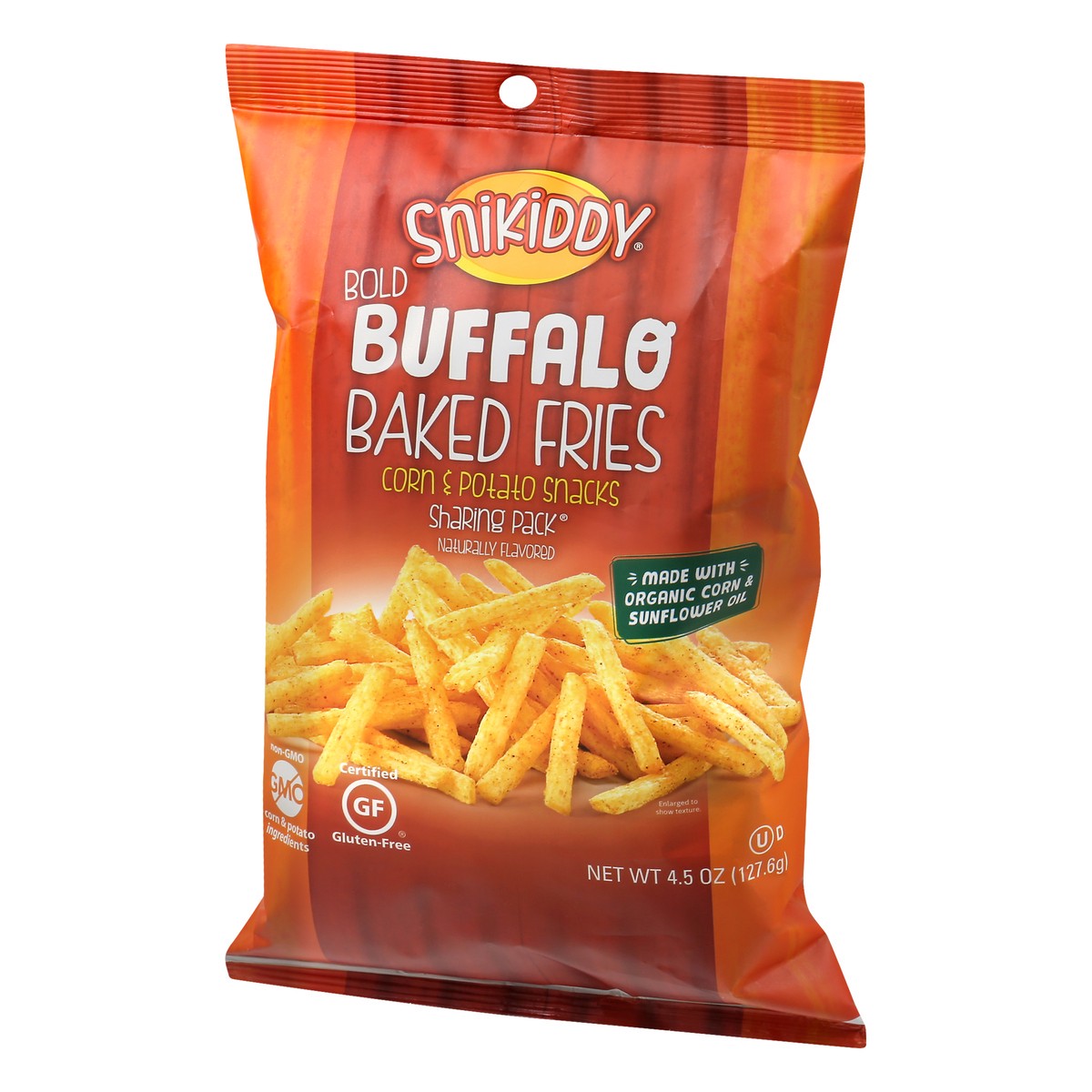 slide 4 of 9, Snikiddy Sharing Pack Bold Buffalo Baked Fries 4.5 oz, 4.5 oz