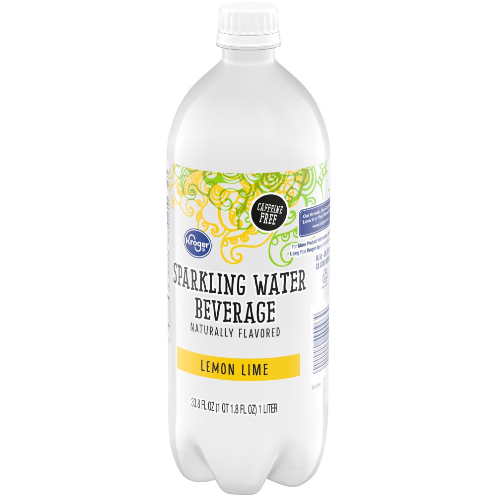 slide 3 of 4, Kroger Lemon Lime Sparkling Water - 1 liter, 1 liter