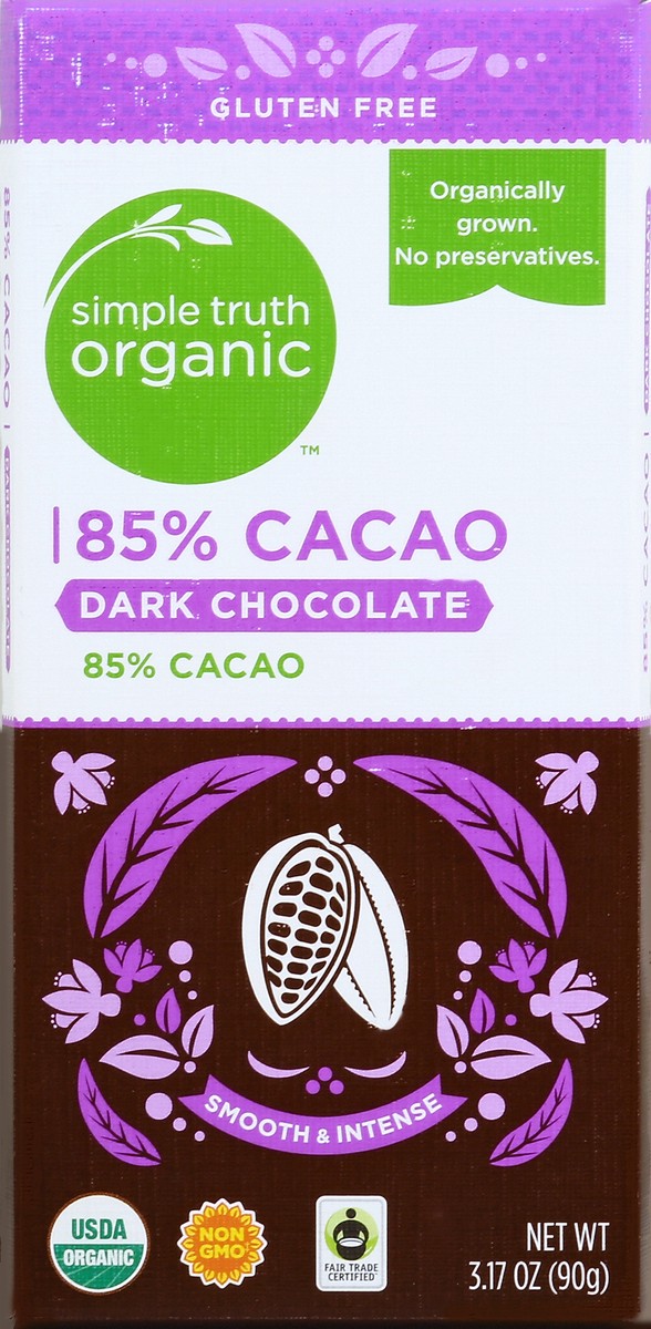 slide 1 of 6, Simple Truth Organic Dark Chocolate 3.17 oz, 3.17 oz